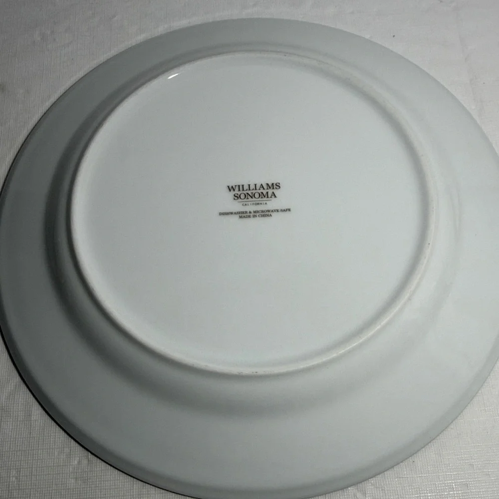 Williams Sonoma Harvest Cornucopia Plate with Brown Floral Design 10.5”